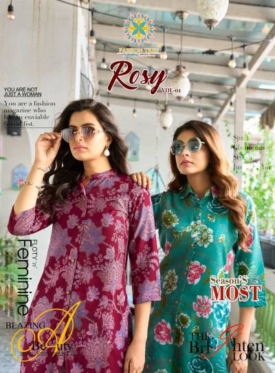 ROSY VOL-1 BY PASSION TREE DESIGNER RAYON PRINT KURTIS WHOLESALER IN INDIA